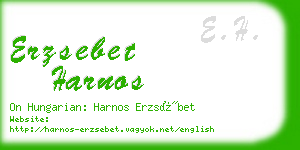 erzsebet harnos business card